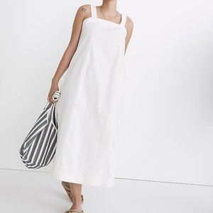 Madewell Linen-Cotton Princess-Seamed Midi Dress Size XS NWT